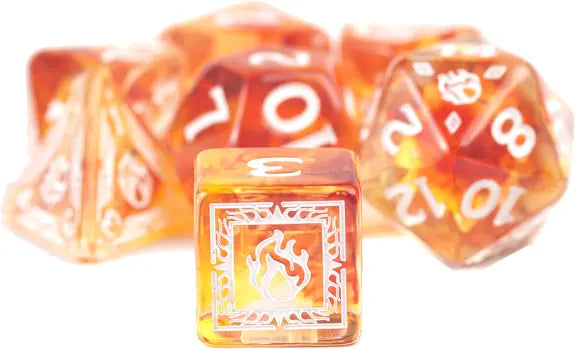 Sirius Dice D & D Adventure Dice Set Sorcerer: Orange Dice