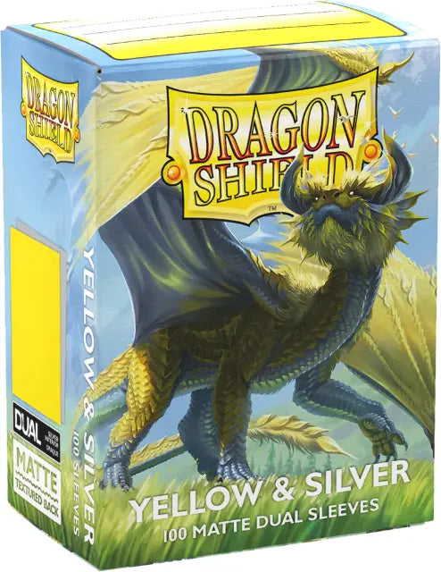 Dragon Shield: (100) Matte Dual Yellow & Silver