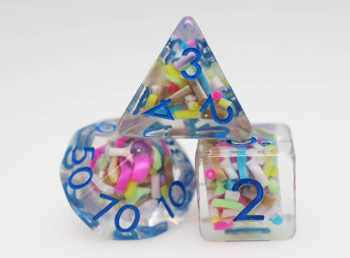Foam Brain: Ice Cream Sprinkles RPG Dice Set