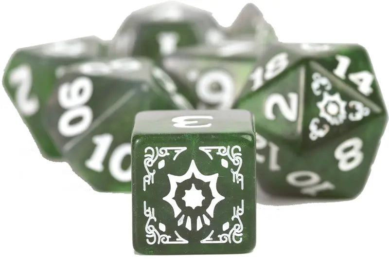 Sirius Dice D & D Adventure Dice Set Cleric: Green Dice
