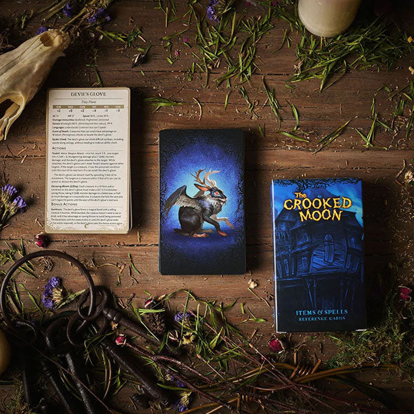 The Crooked Moon RPG: Items & Spells Reference Card Deck