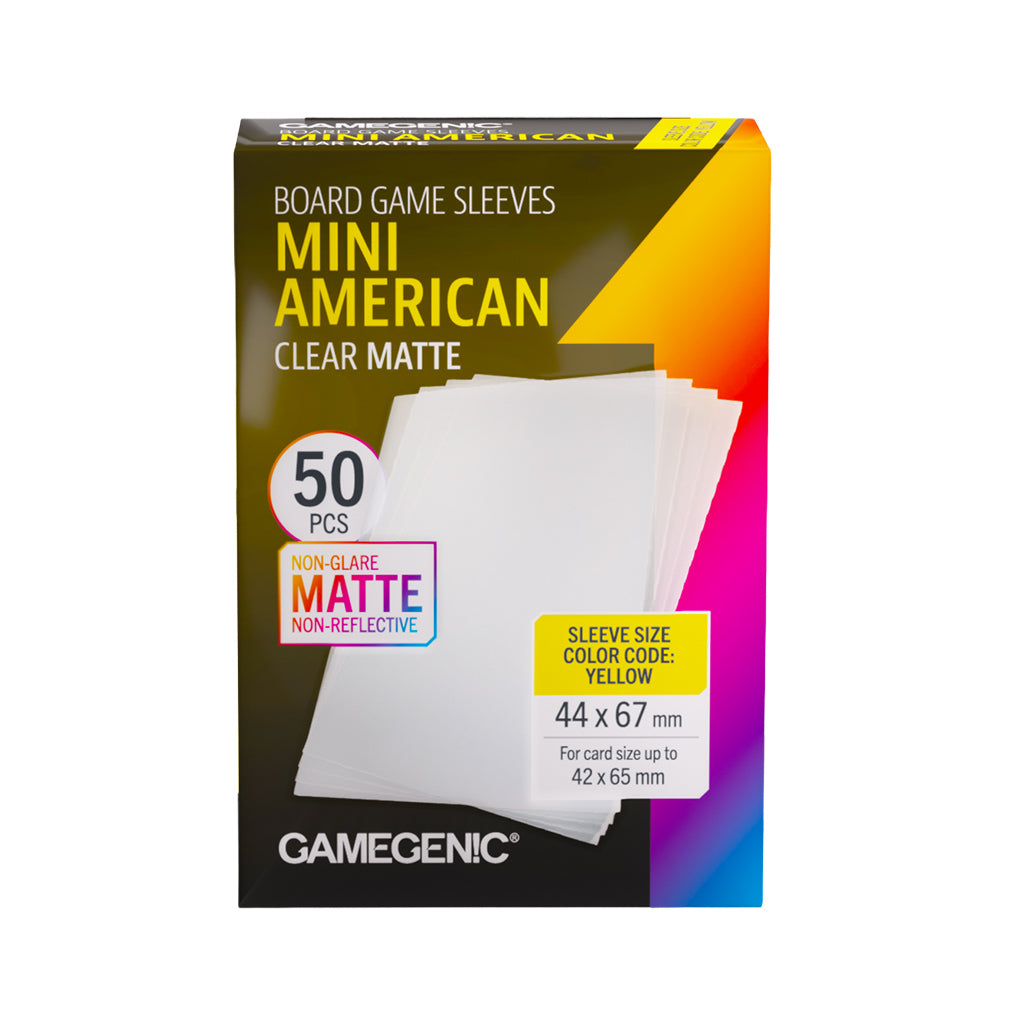 Gamegenic: Board Game Sleeves Mini American Clear Matte 44 x 67 mm