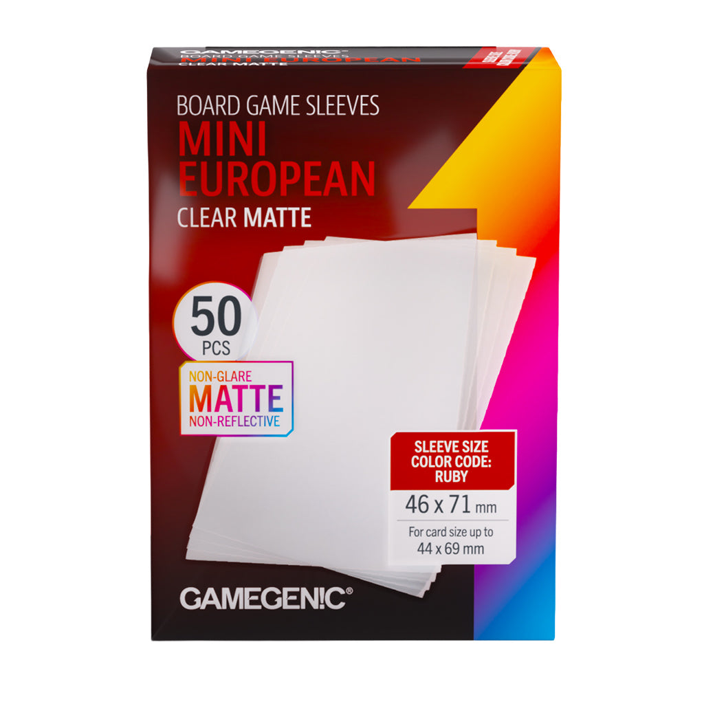 Gamegenic: Board Game Sleeves Mini European Clear Matte 46 x 71 mm