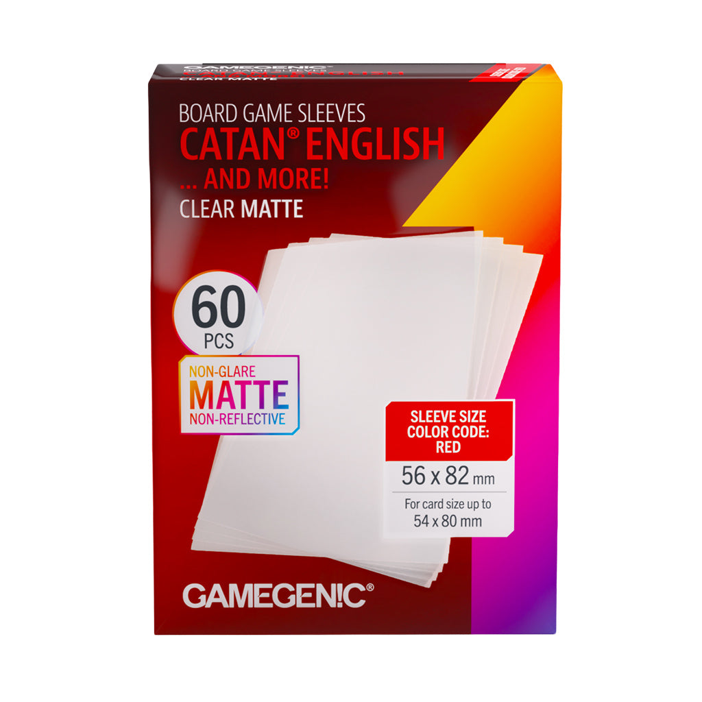 Gamegenics: Board Game Sleeves CATAN English Clear Matte (56 x 82 mm)