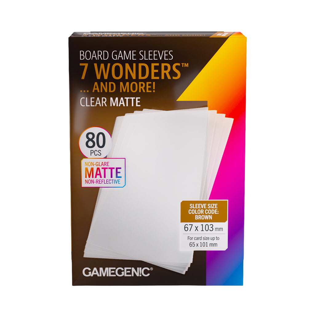 Gamegenic: Board Game Sleeves 7 Wonders Clear Matte (67 x 103 mm)