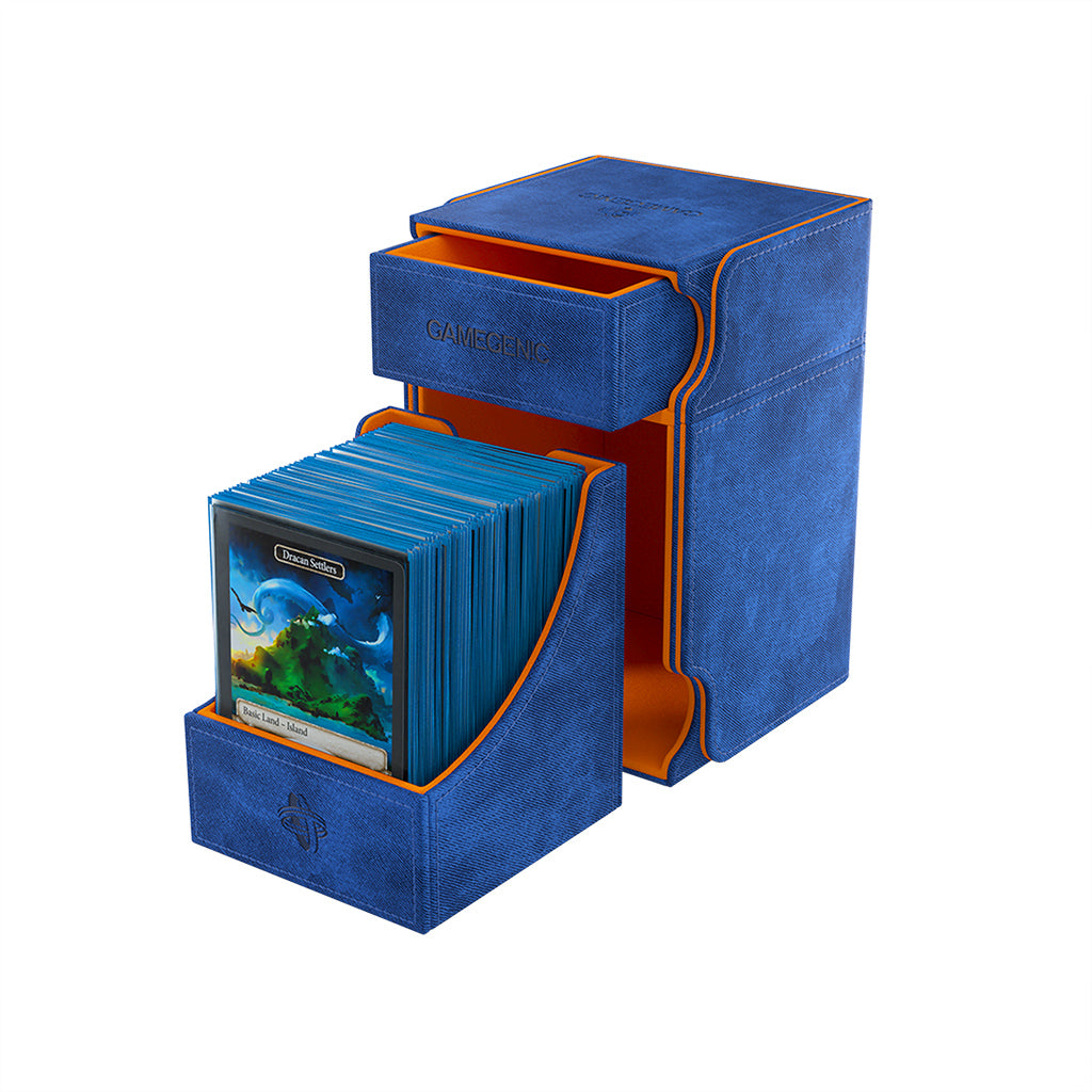 Watchtower 100+ XL Card Convertible Deck Box: Blue/Orange