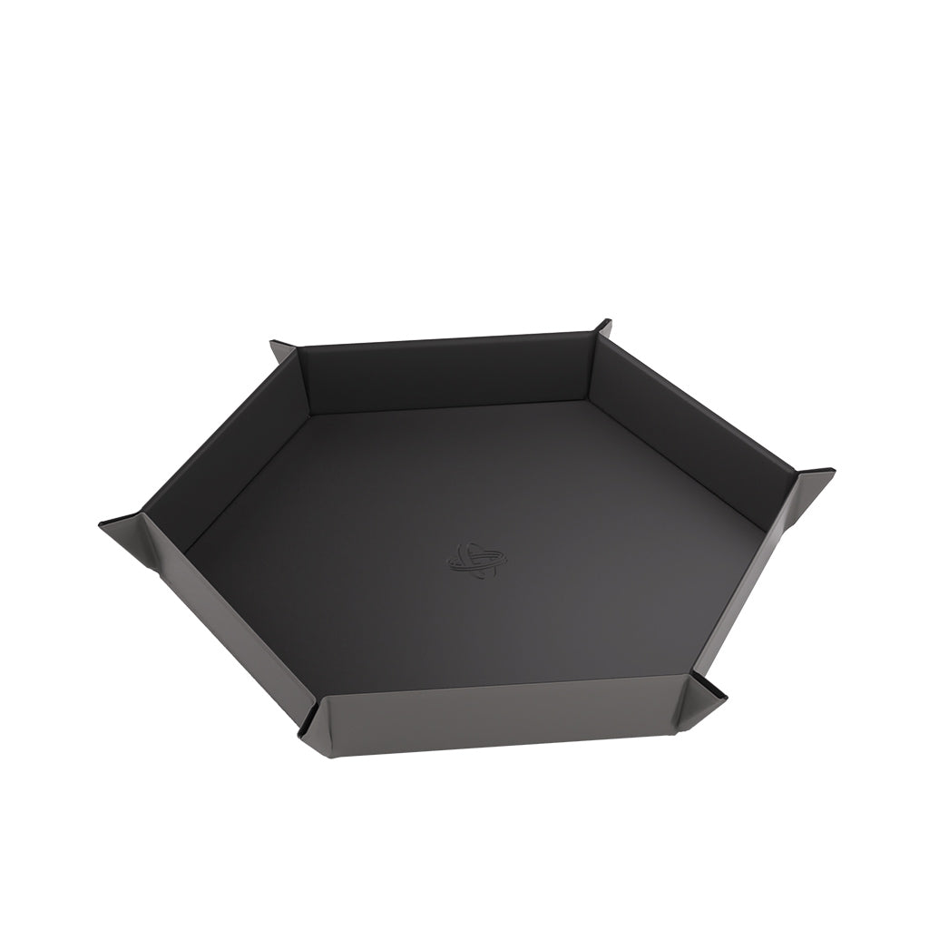Gamegenic Magnetic Dice Tray Hexagonal Black/Gray