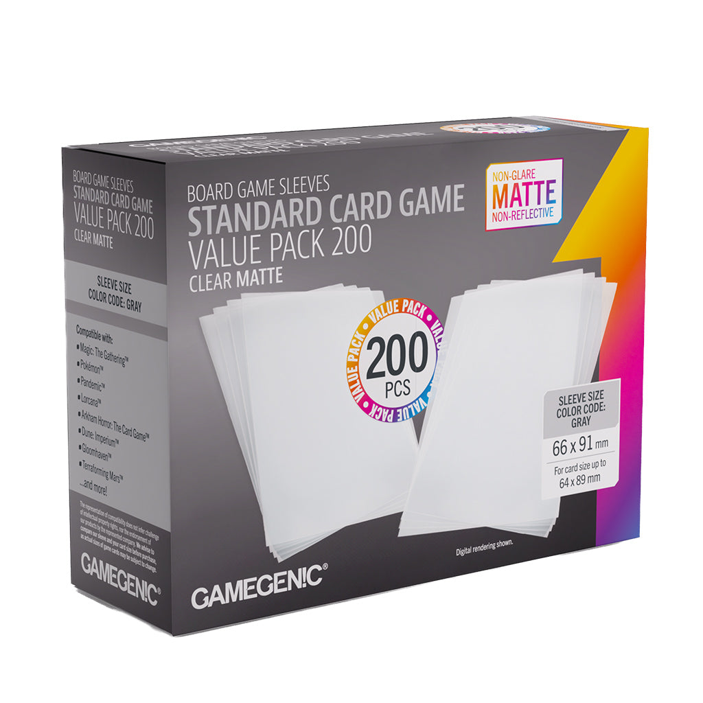 Gamegenic: Matte Sleeves Standard Card Game-Size Value Pack 200