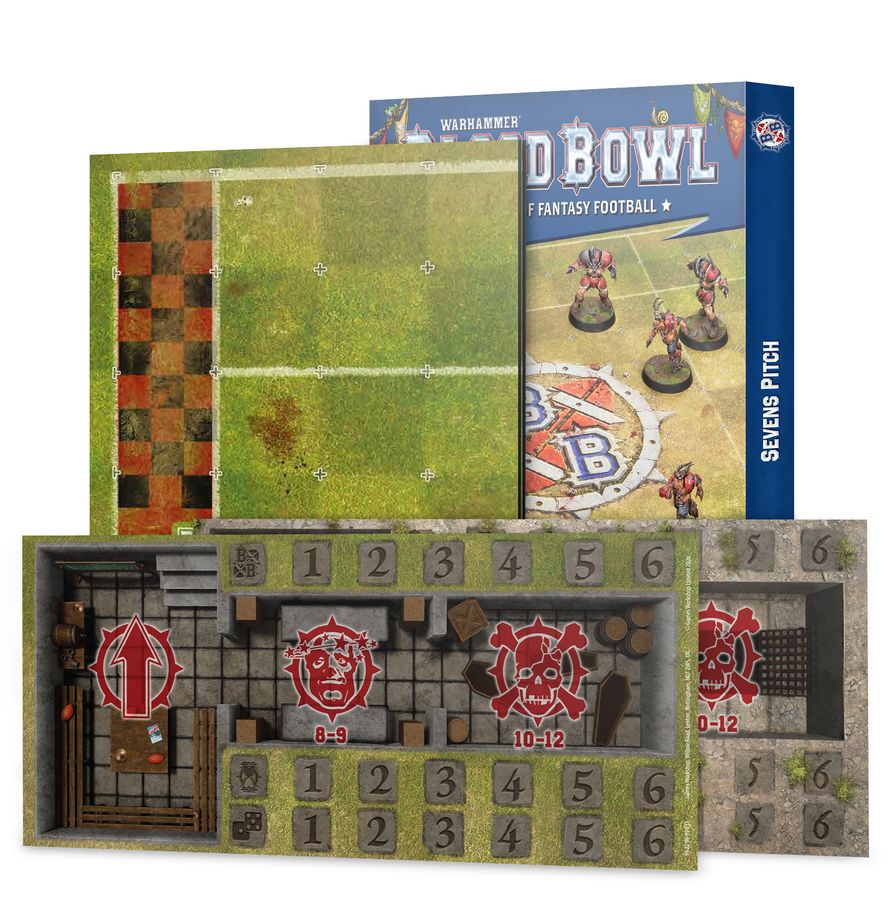 Warhammer: Blood Bowl Sevens Pitch- Double-sided Pitch and Dugouts
