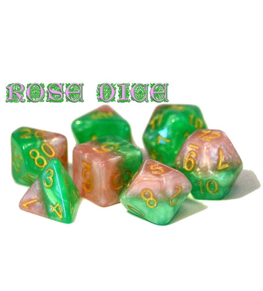 Gate Keeper Dice: “Rose” Halfsies Dice 11 Die Set