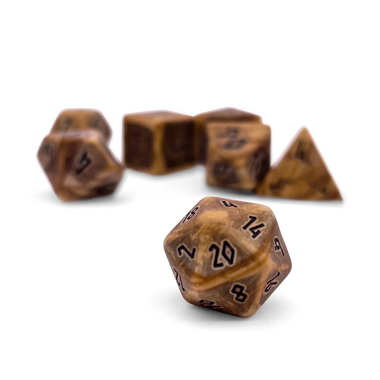Norse Foundry: Picture Jasper - Pebble RPG Set Gemstone Dice
