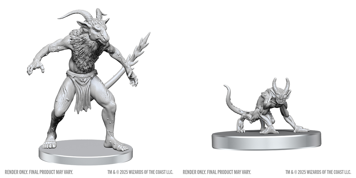 D&D: Nolzur`s Marvelous Unpainted Miniatures - W28 Bulezau & Quasit