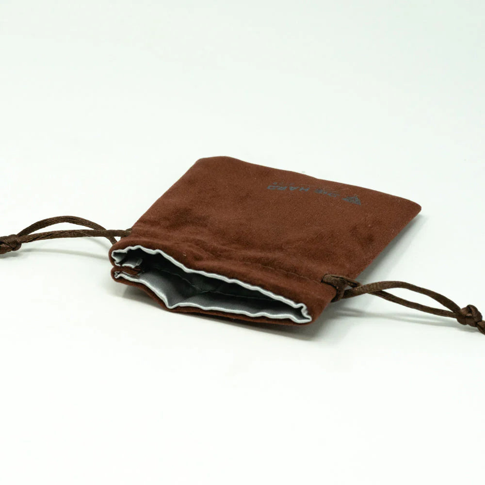 Die Hard Dice Velvet Dice Bag - Small Brown