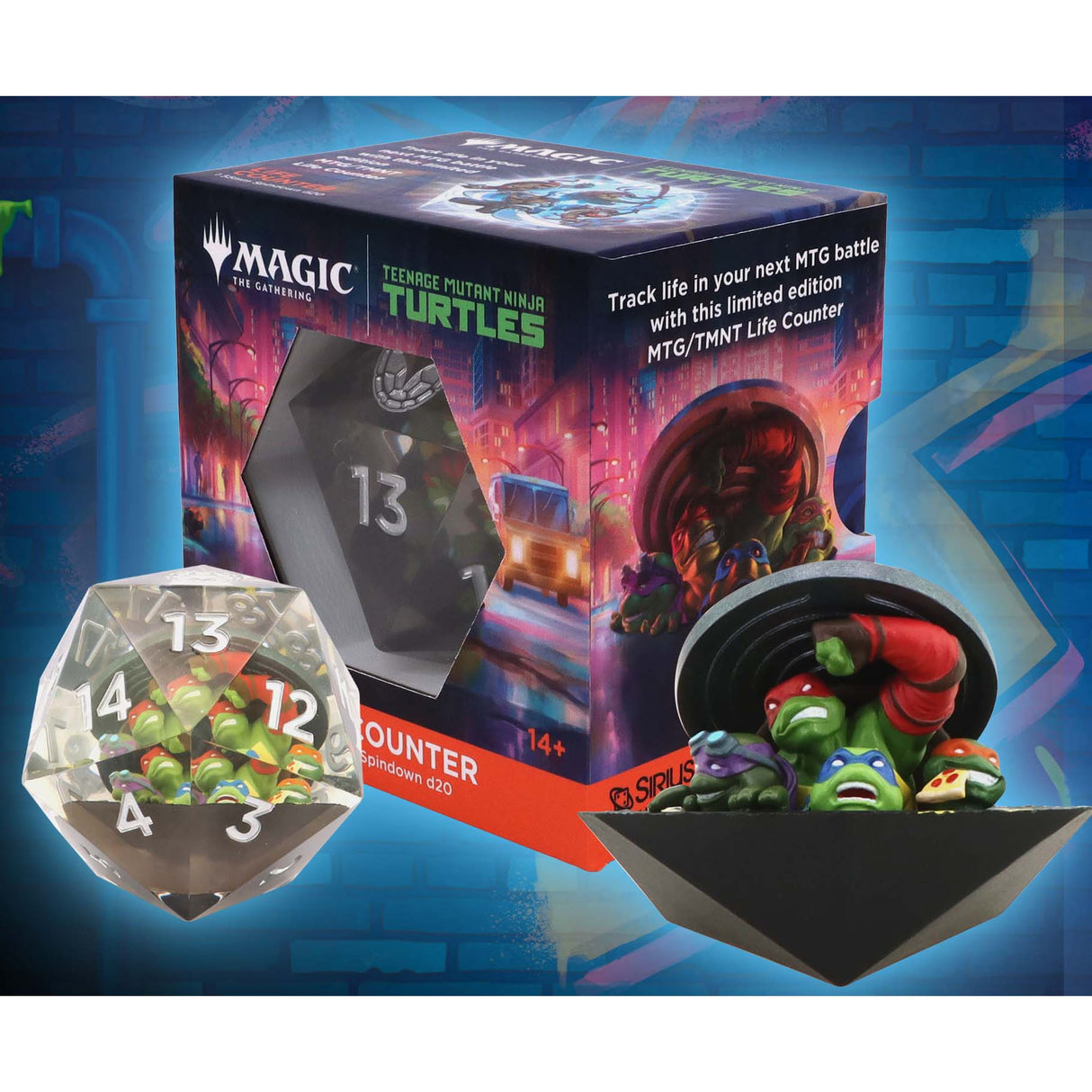 Sirius Dice: MTG: Teenage Mutant Ninja Turtles 55mm D20 Spindown
