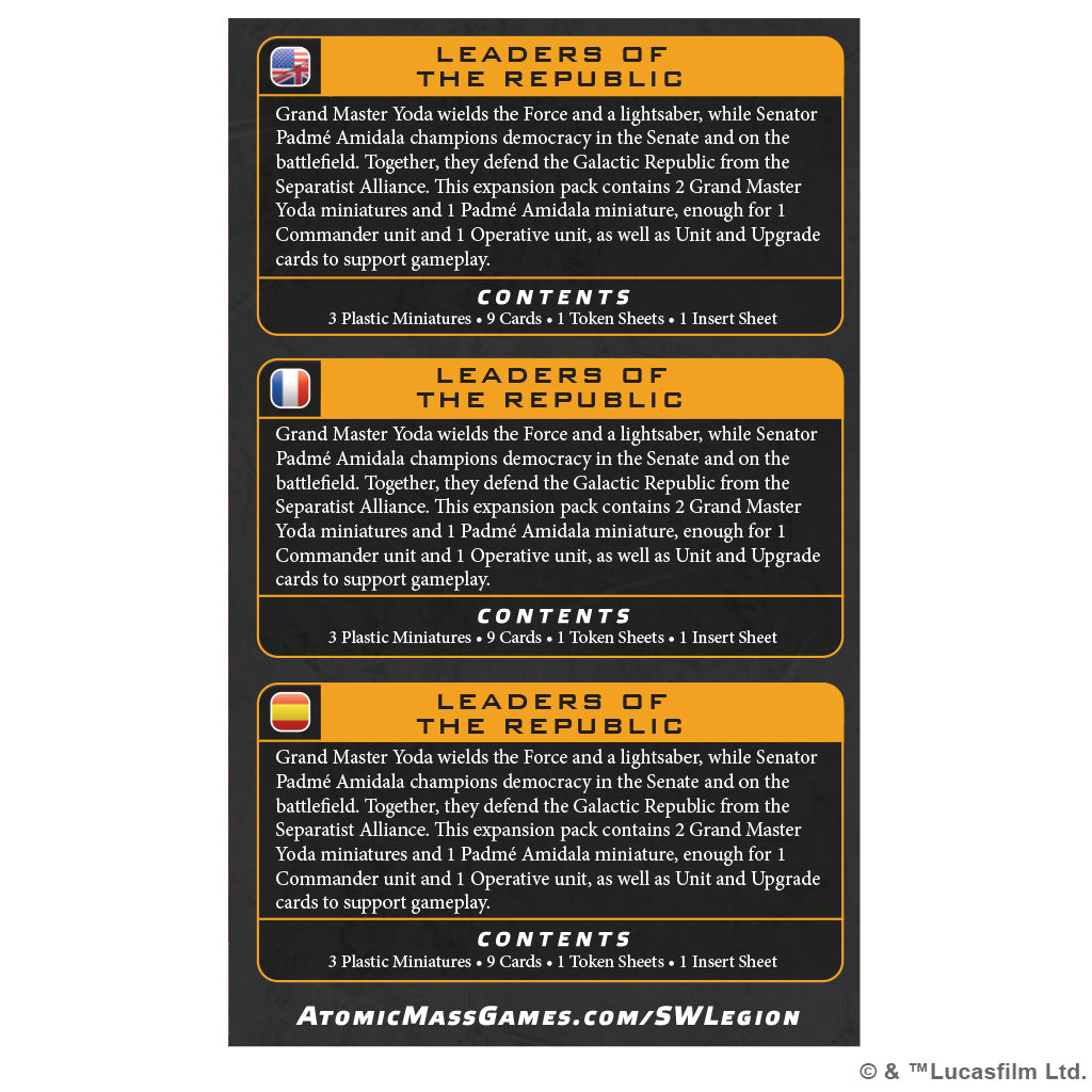 Star Wars: Legion – Leaders of the Republic