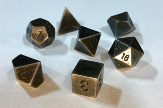 Chessex Dice: Metal: Poly Dark Metal (7)