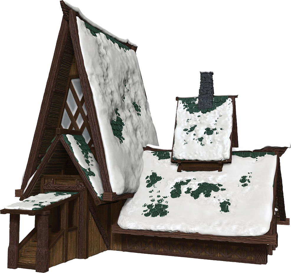 Dungeons & Dragons Fantasy Miniatures: Icons of the Realms Icewind Dale: Rime of the Frostmaiden - The Lodge Papercraft Set