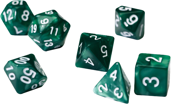 Sirius Dice RPG Set (7): Pearl Green Acrylic