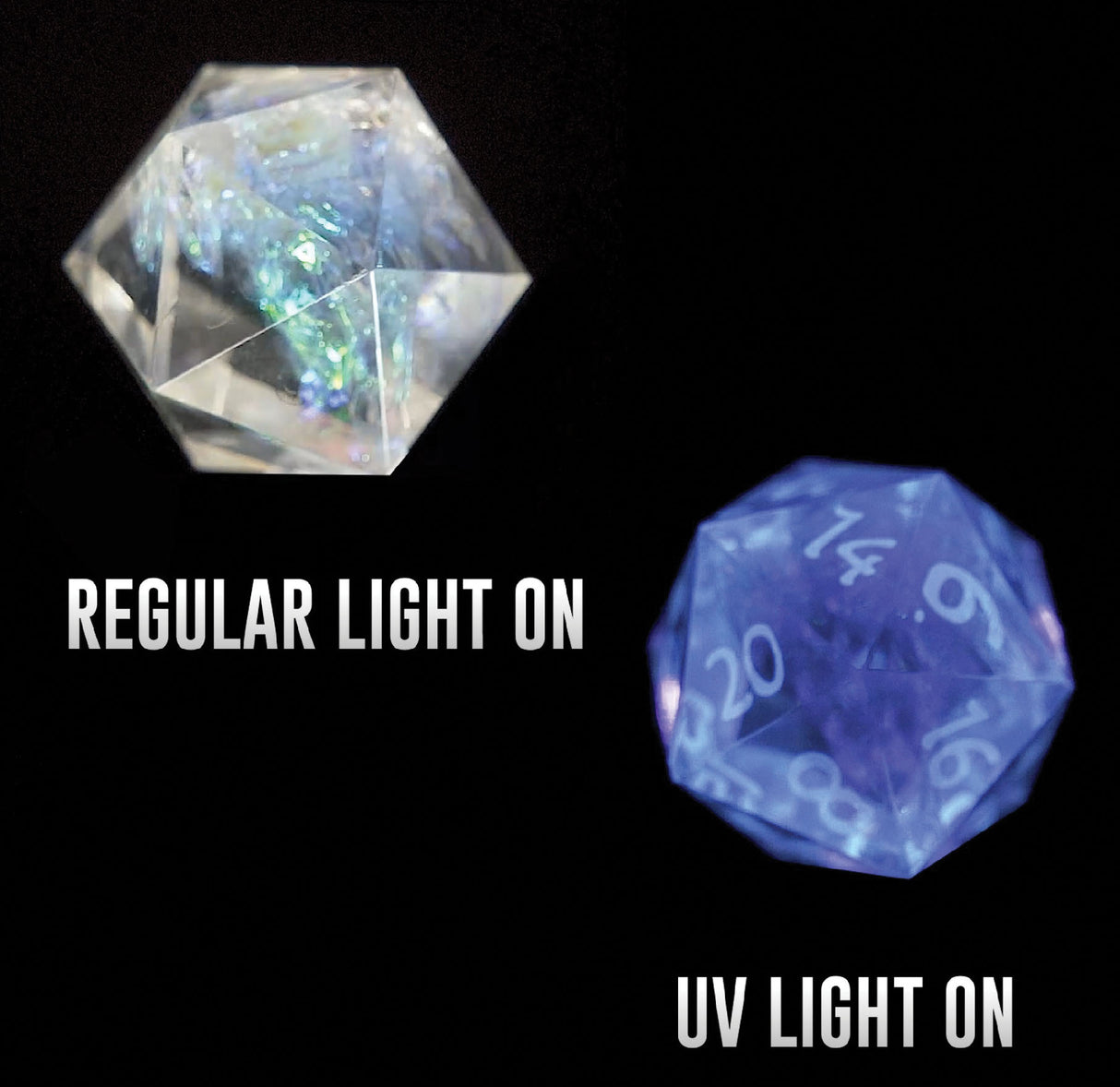 Sirius Dice RPG Dice Set (7): Cloak & Dagger - Clear