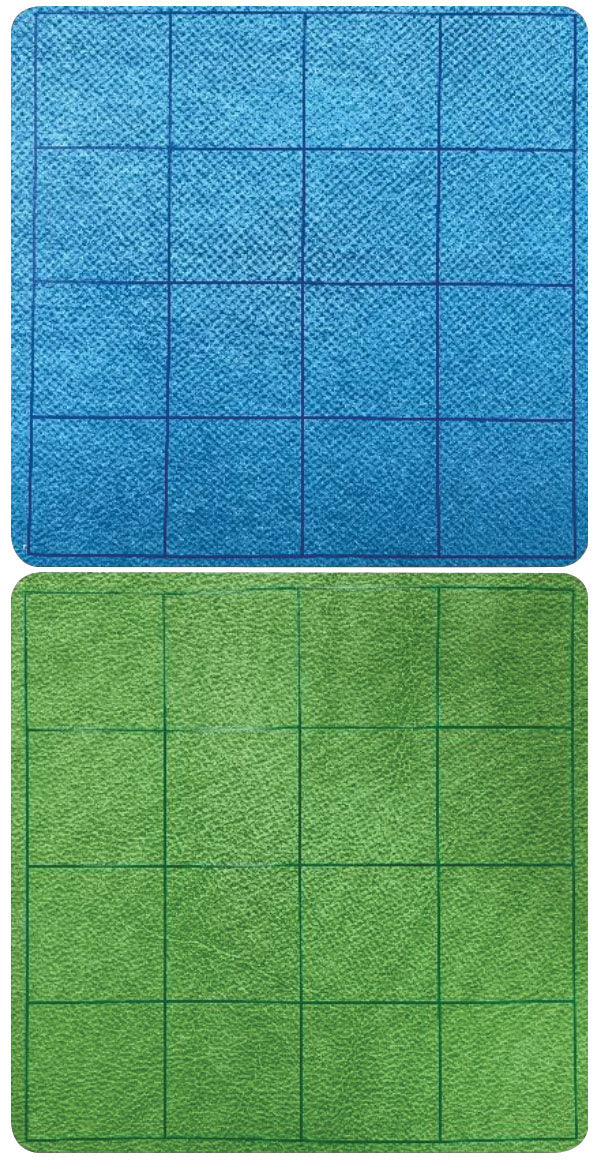 Chessex: Megamat: 1in Reversible Blue-Green Squares (34.5in x 48in Playing Surface)