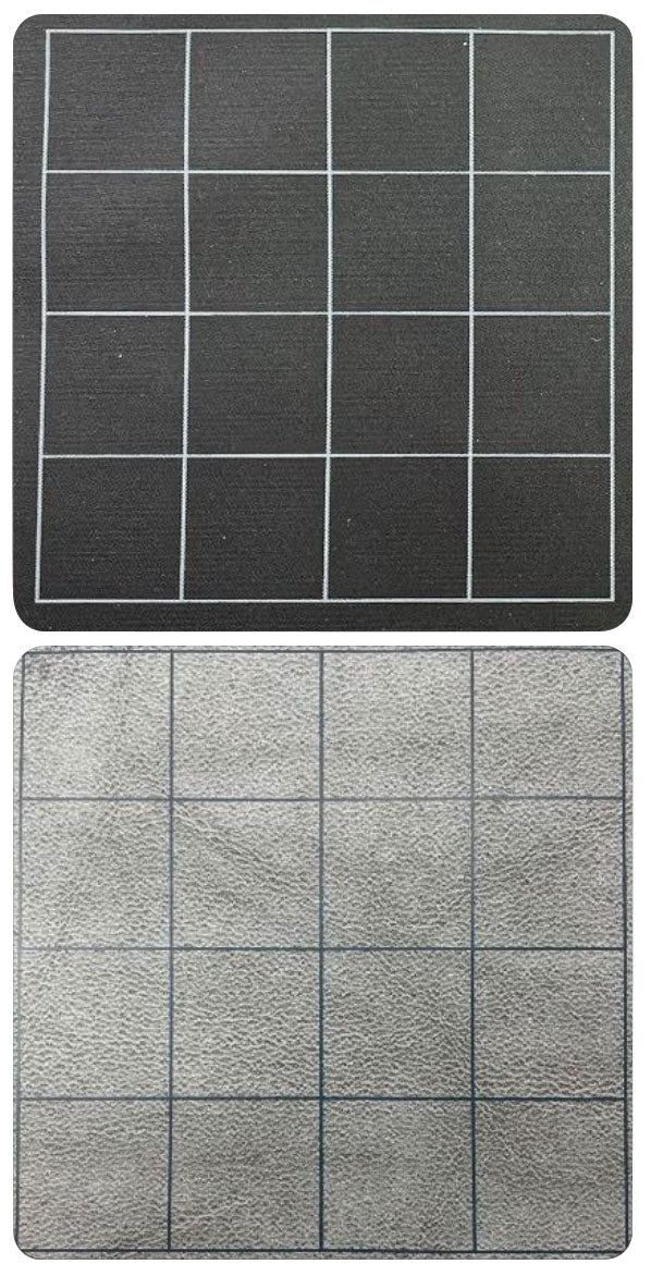 Chessex: Megamat: 1in Reversible Black-Grey Squares (34.5in x 48in Playing Surface)