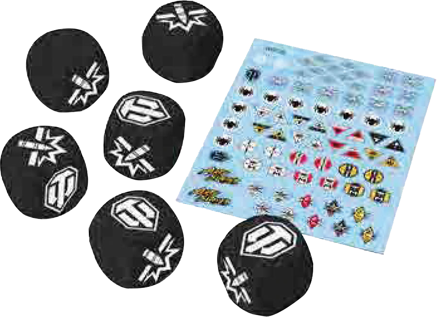 World of Tanks: Miniatures Game - Tank Ace Dice and Decal Pack
