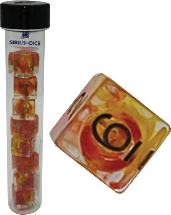 Sirius Dice RPG D6 Dice Set (8): Fireball