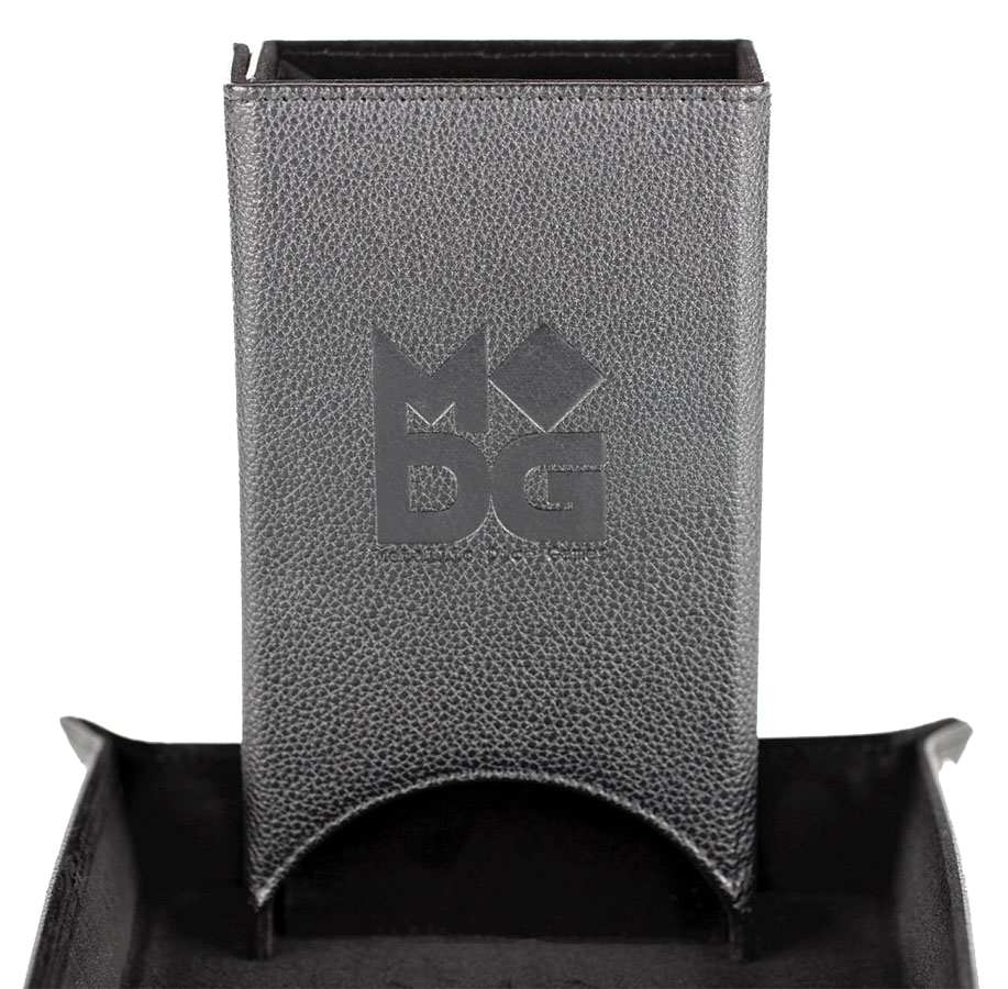 Fold Up Velvet Dice Tower: Black