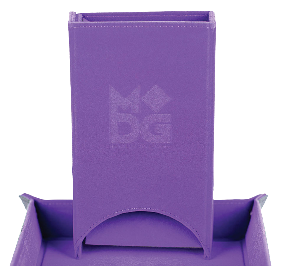 Fold Up Velvet Dice Tower: Purple