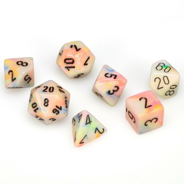Chessex Dice: Festive Poly Circus/Black (7)