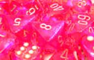 Chessex Dice: Borealis 2: 16mm D6 Pink/Silver (12)