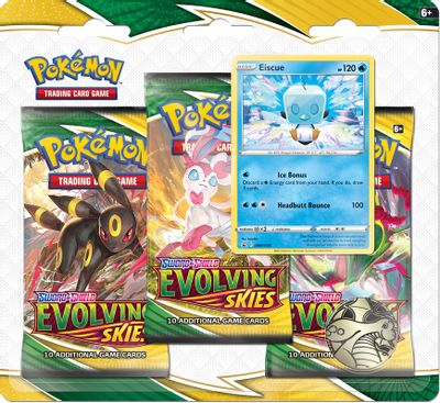 Pokemon TCG: Sword & Shield - Evolving Skies Three Booster Blister