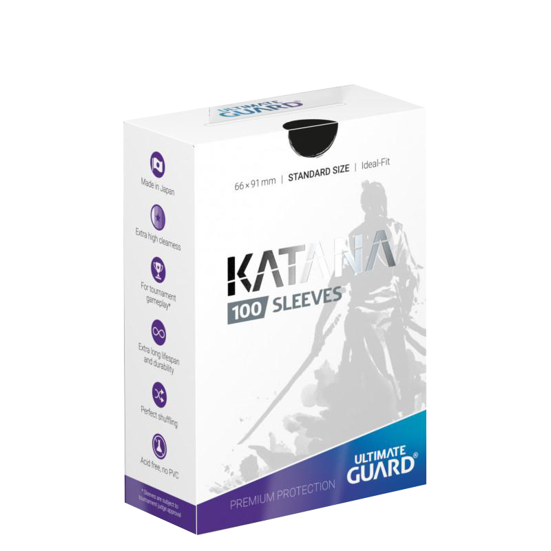 Ultimate Guard Sleeves Katana Black 100-Count