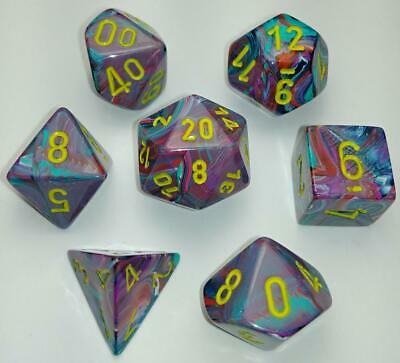 Chessex Dice: Festive Poly Mosaic Yellow (7)