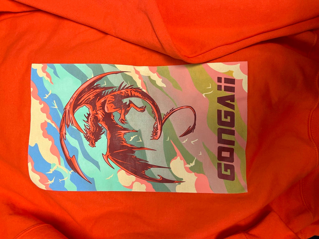 Orange Sea Hooded Sweatshirt