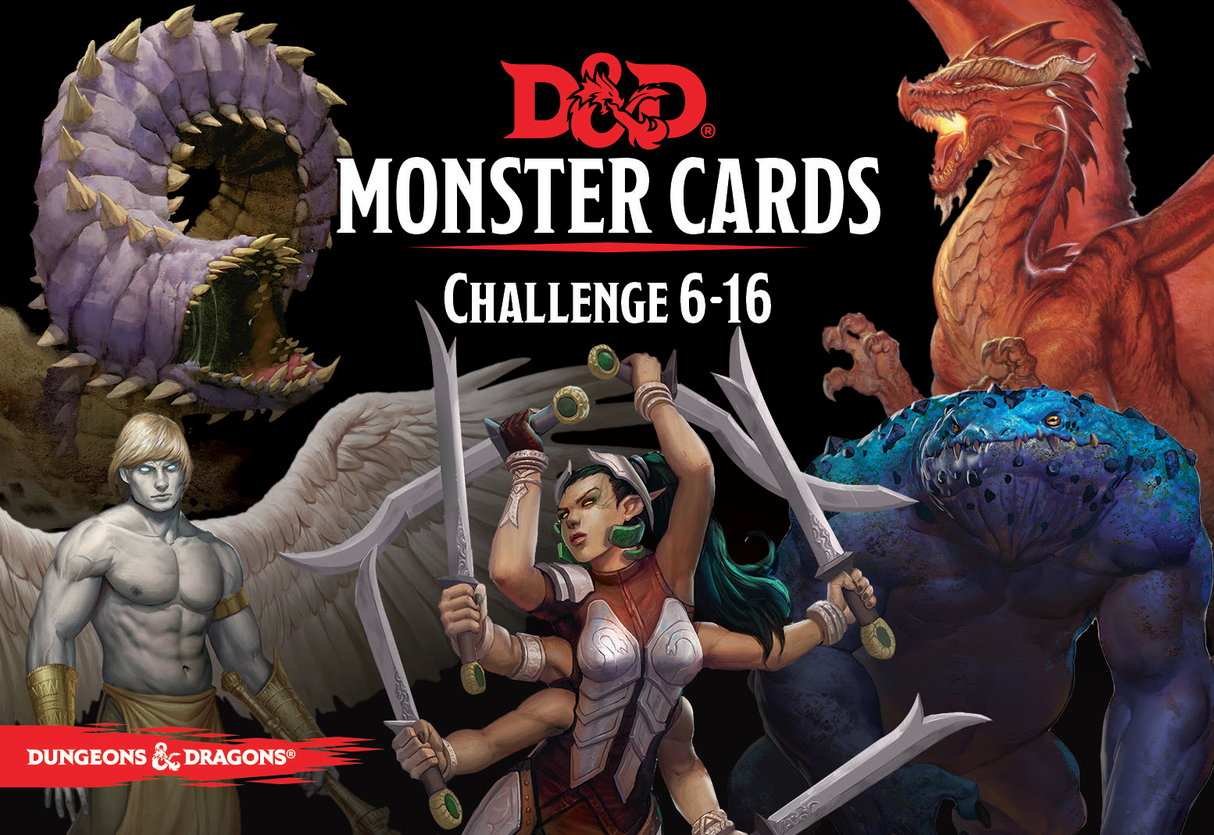 Dungeons & Dragons RPG: Monster Cards - Challenge 6-16 Deck (125 cards)