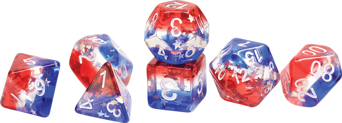 Sirius Dice RPG Dice Set (7): Star Spangled Banner