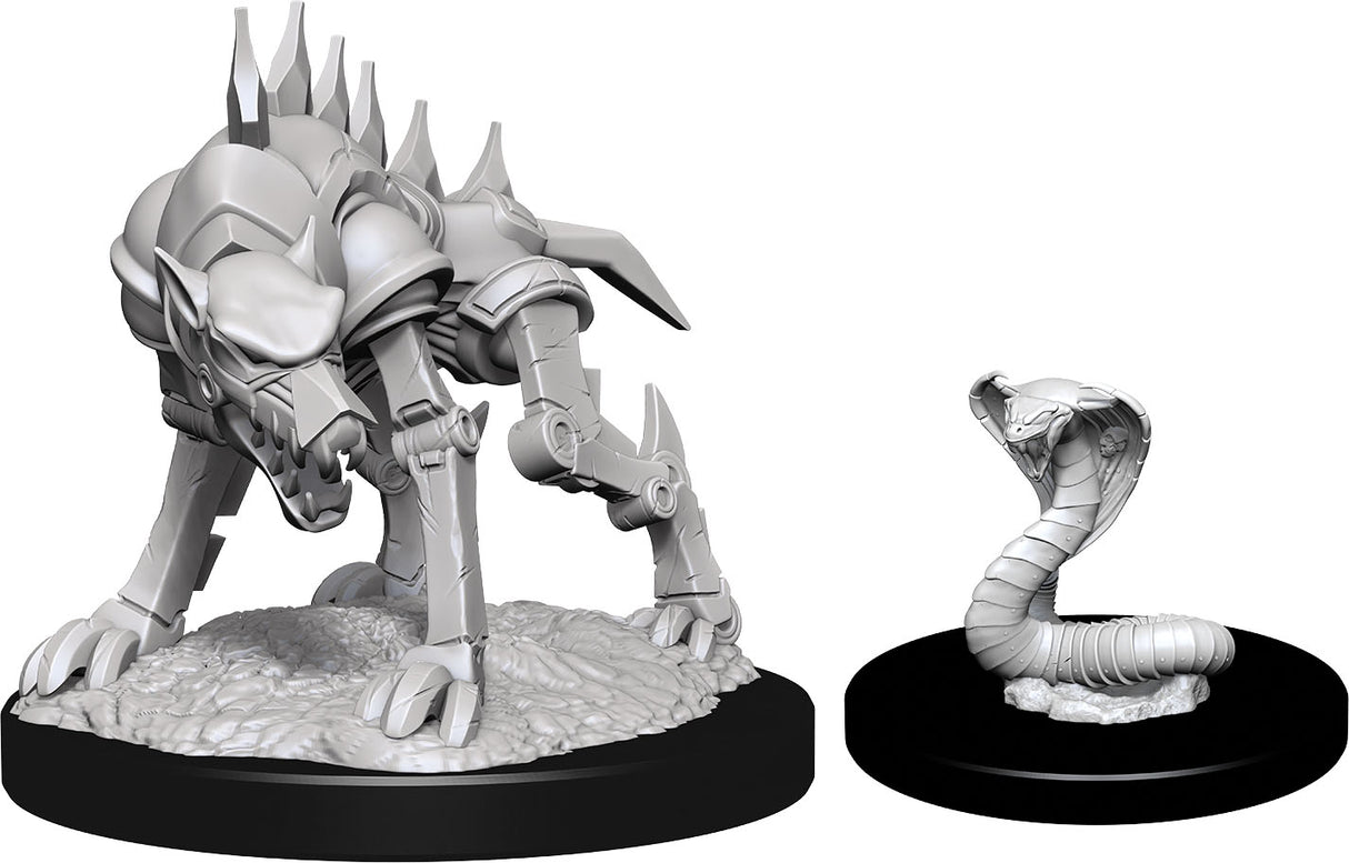 Dungeons & Dragons Nolzur's Marvelous Unpainted Miniatures: W14 Iron Cobra & Iron Defender