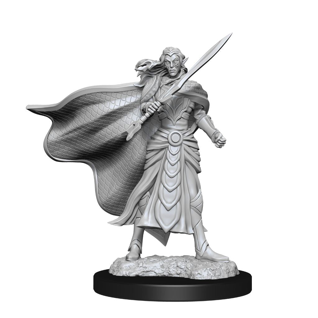 Magic the Gathering Unpainted Miniatures: W14 Elf Fighter & Elf Cleric