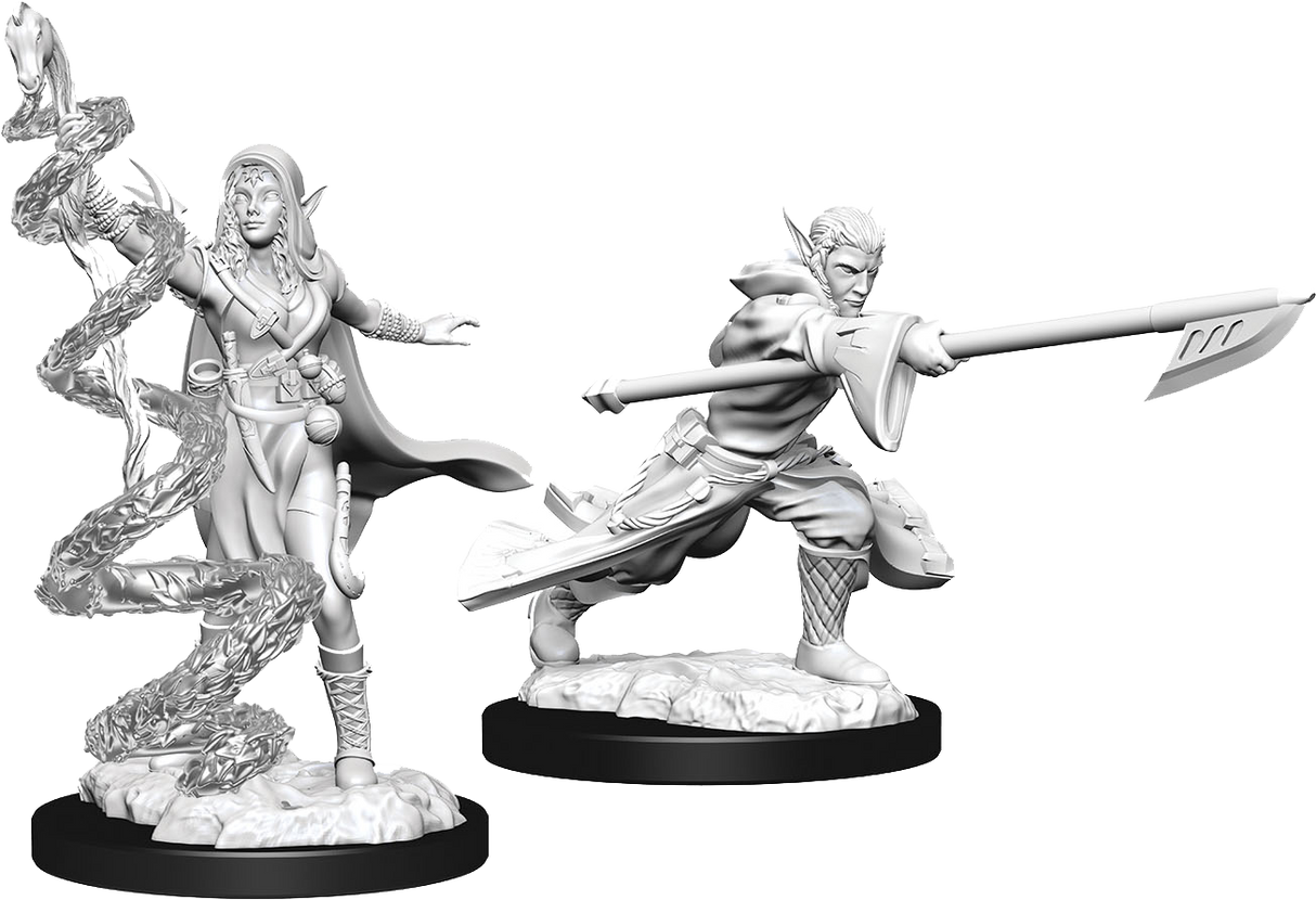 Magic the Gathering Unpainted Miniatures: W13 Joraga Warcaller & Joraga Treespeaker (Elves)