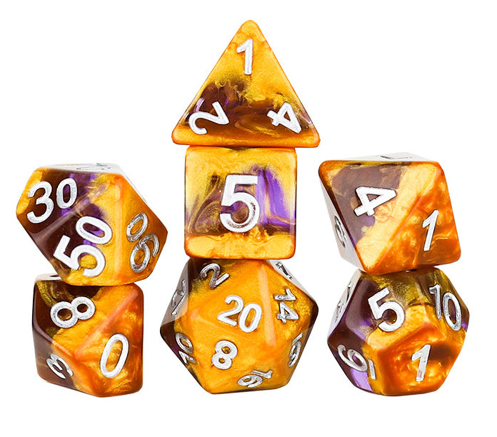 Sirius Dice RPG Dice Set (7): Amethyst Geode
