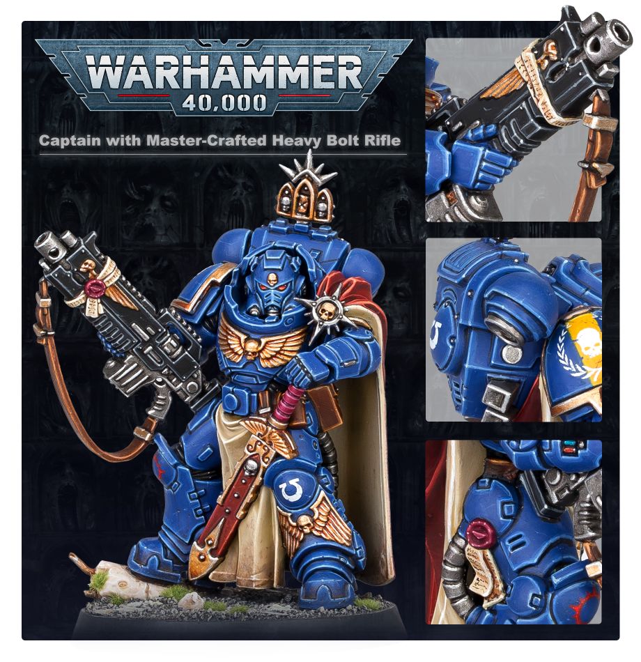 Warhammer 40,000: Space Marines - Captain w/ Master Crafted Heavy Bolt Rifle