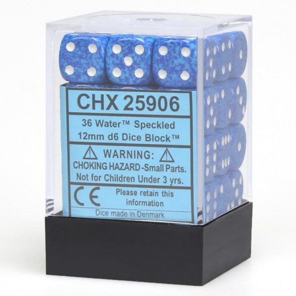 Chessex Dice: Water elemental 12mm D6 Dice Block (36)