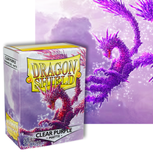 Dragon Shields: (100) Matte Clear Purple