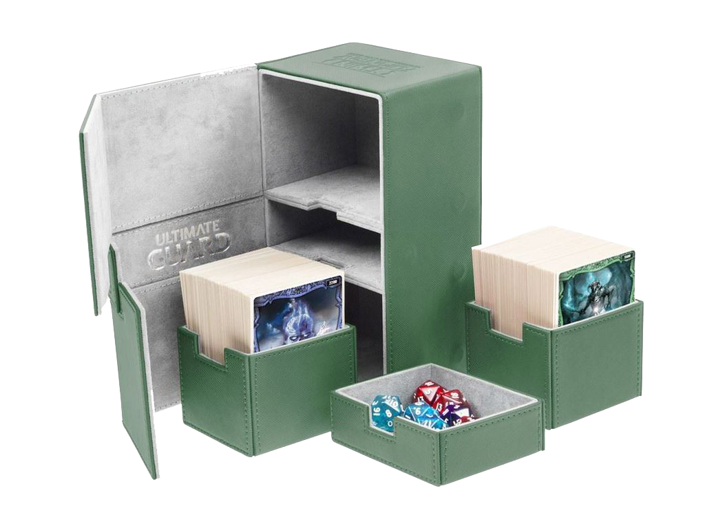 Ultimate Guard Deck Case Twin Flip N Tray 200+ Xenoskin Green