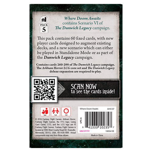 Arkham Horror LCG: Where Doom Awaits Mythos Pack