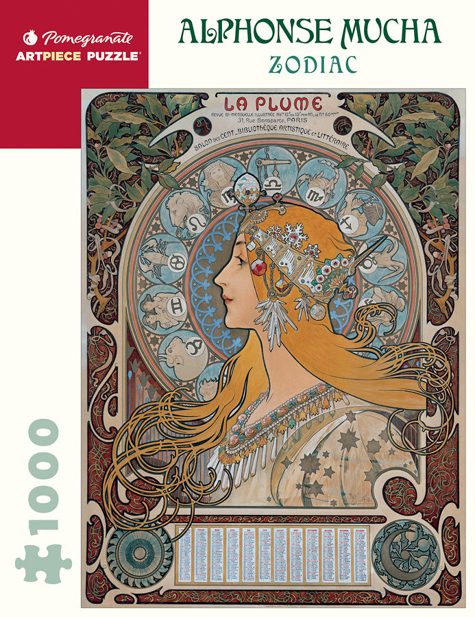 Pomegranate Artpiece Puzzle: 1000 Pieces - Alphonse Mucha: Zodiac