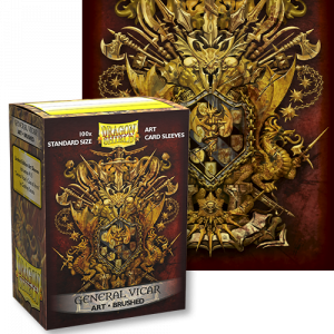 Dragon Shields: (100) Brushed Art Sleeves - General Vicar Coat of Arms