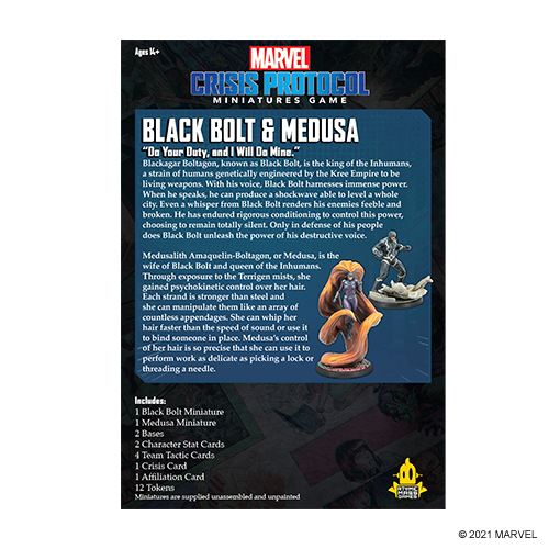 Marvel Crisis Protocol: Black Bolt and Medusa