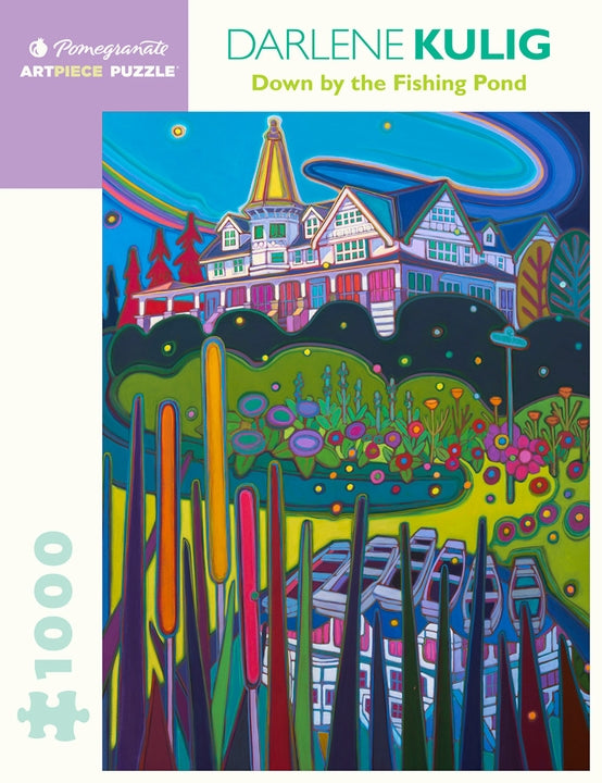 Pomegranate Artpiece Puzzle: 1000 Pieces - Darlene Kulig - Down by the Fishing Pond